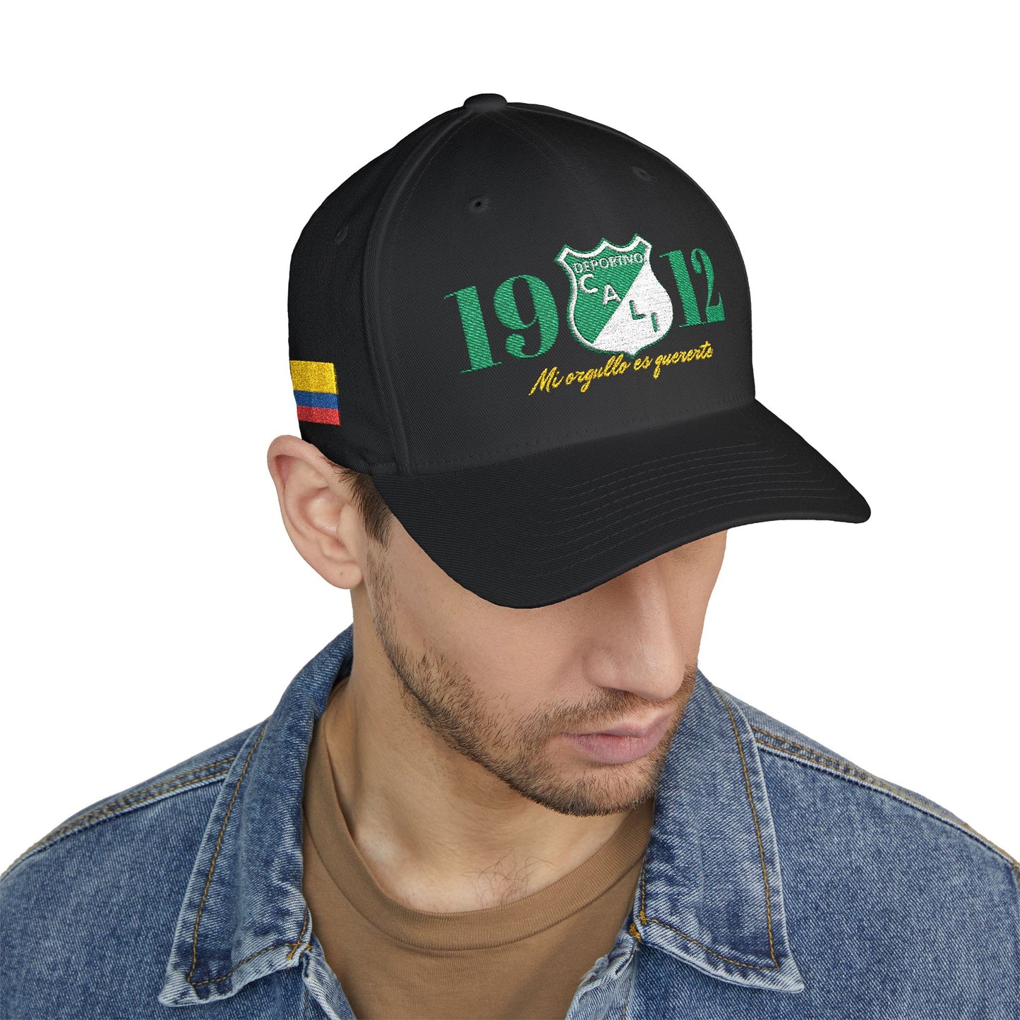Vintage Embroidered Cap, Colombian Soccer Hat,