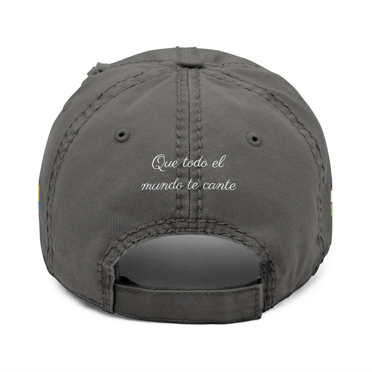 Distressed Embroidered Cali Hat