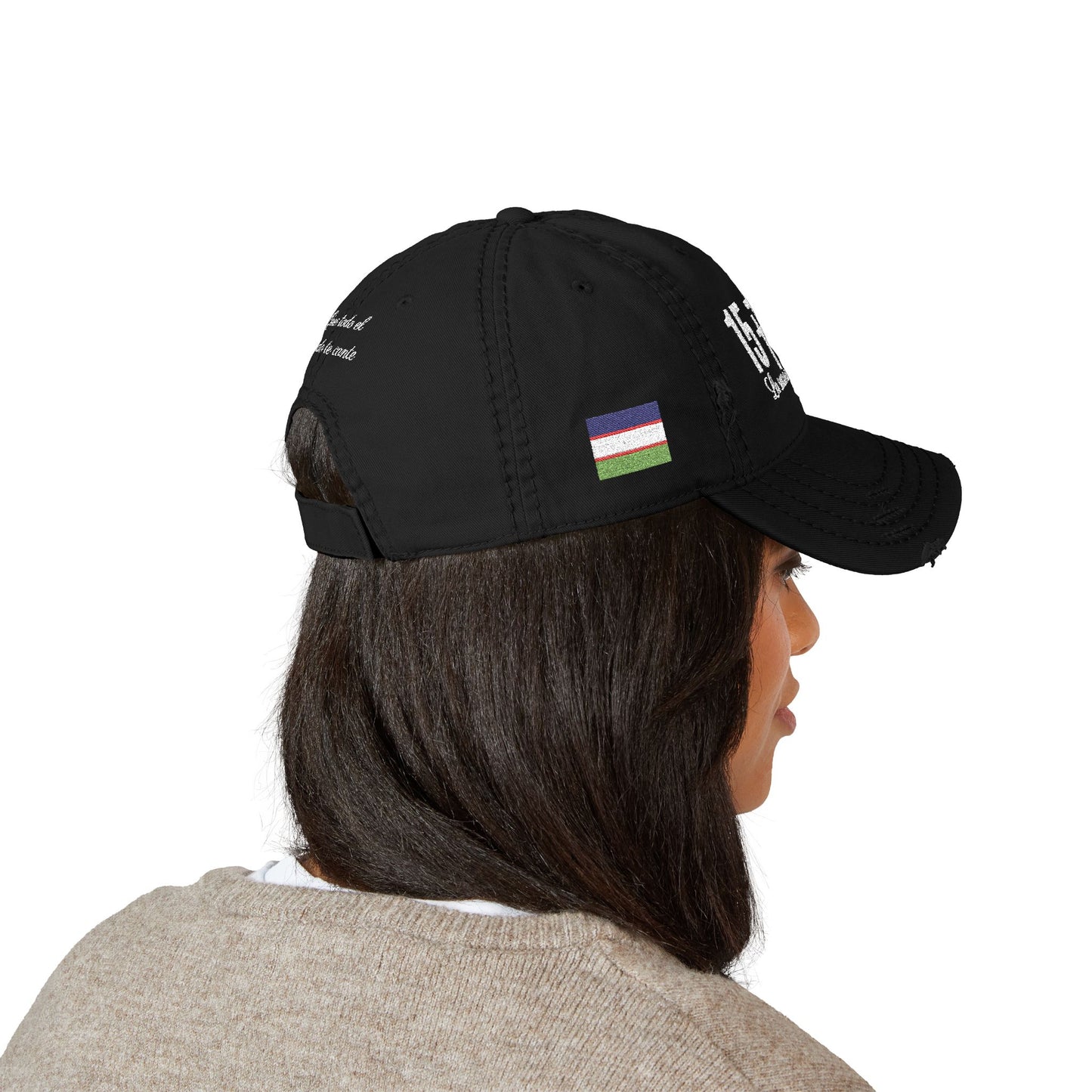 Distressed Embroidered Cali Hat